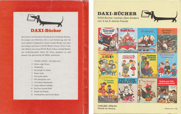 Rückseitenversionen Daxi Bücher