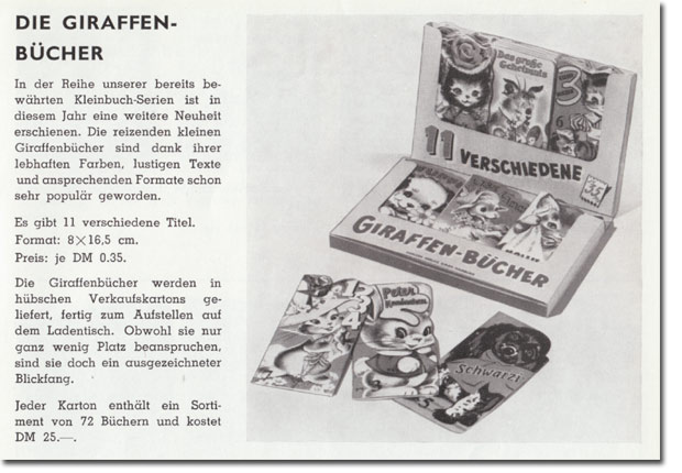 Verkaufskarton Giraffen-B�cher