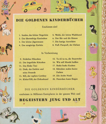 Goldene Kinderbücher Rückseite Version 4 - Verlag Sauerländer