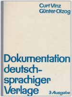 Dokumentation deutschsprachiger Verlage 3. Ausgabe 1968