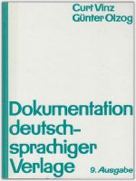 Dokumentation deutschsprachiger Verlage 9. Ausgabe 1986