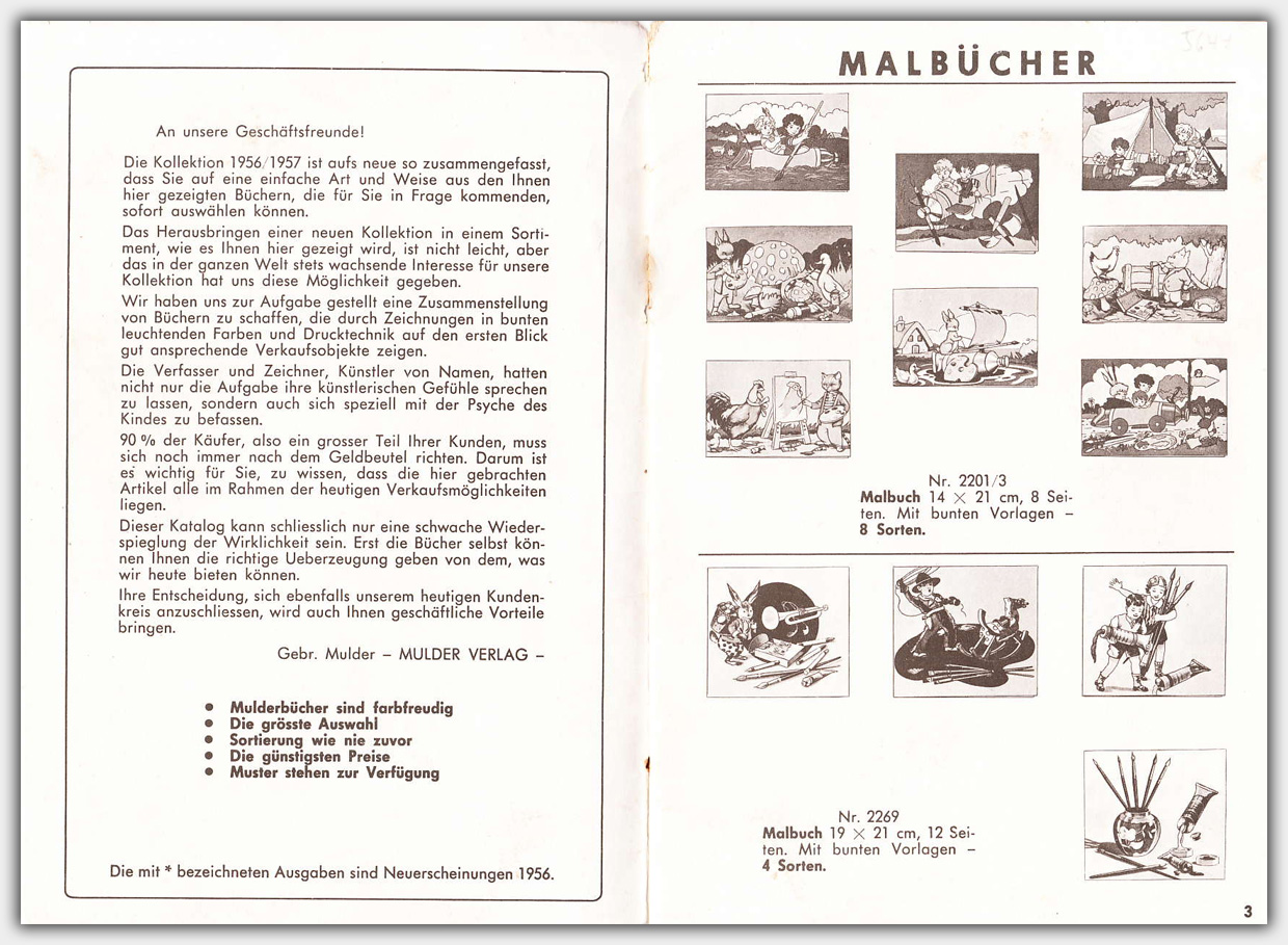 Mulder Katalog 1956 / 1957 | Seite 2 & 3