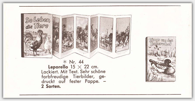 Leporelle-Reihe No. 44 im Mulder Katalog 1956/57