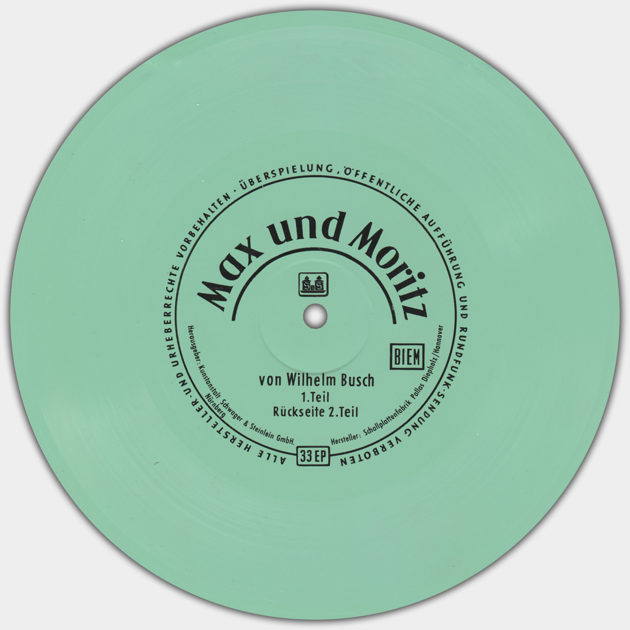 Max und Moritz | mintfarbene Flexi-Disc