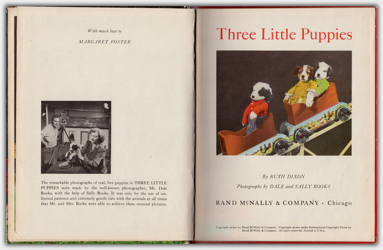 Elf Book 447 : Three Little Puppies | Innentitel, Auflage Februar 1952